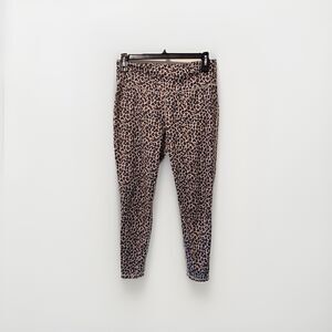 Crown & Ivy Athletic Leggings Brown Leopard Animal‎ Print Size Large